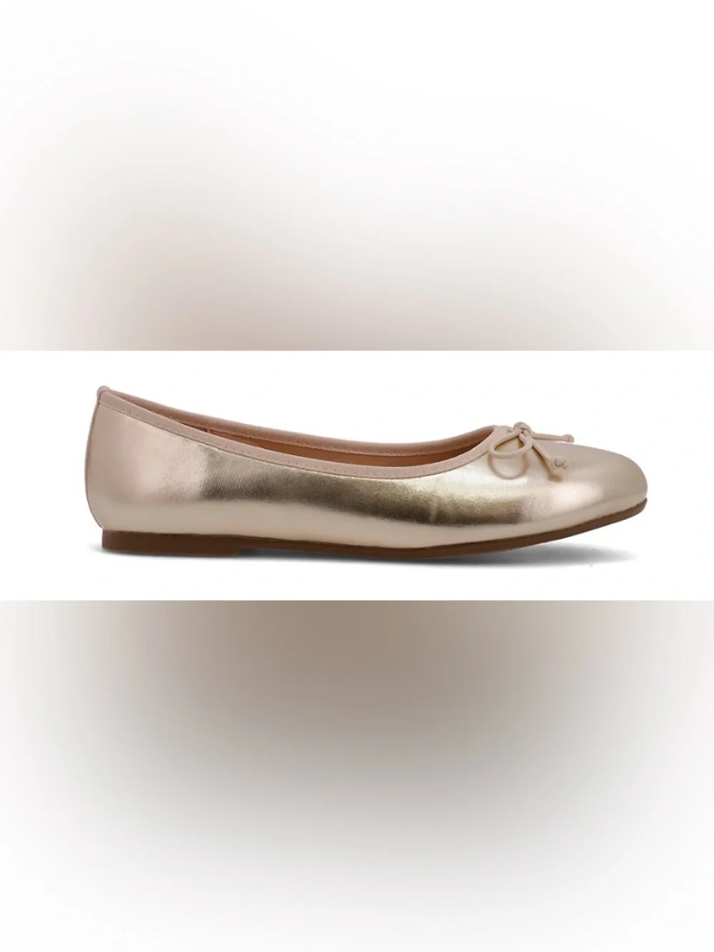 Youth Girls Metallic Bow Flats